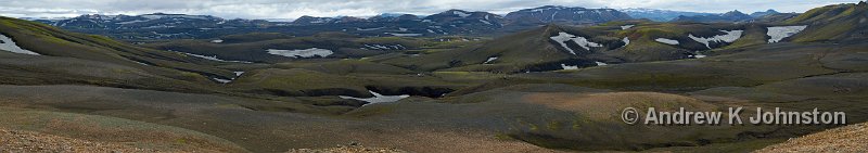 0811_7D_7455-59 Panorama Medium.jpg - From this hilltop you can see 11 of Iceland's 13 glaciers